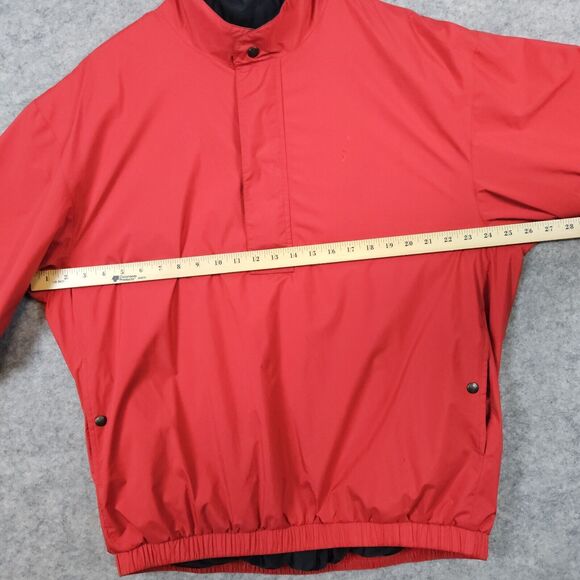 Footjoy Dryjoys Golf Rain Jacket Red Size L Short Sleeve Talking‎ Stick Logo - Picture 12 of 16
